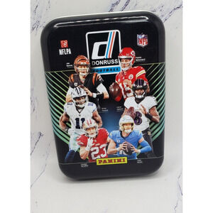 2024 Donruss Football Empty Holiday Tin Mahomes Burrow Lamar Parsons